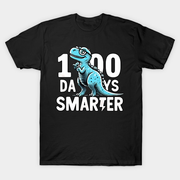 100 Days Smarter - Dinosaur T-Shirt by ANSAN